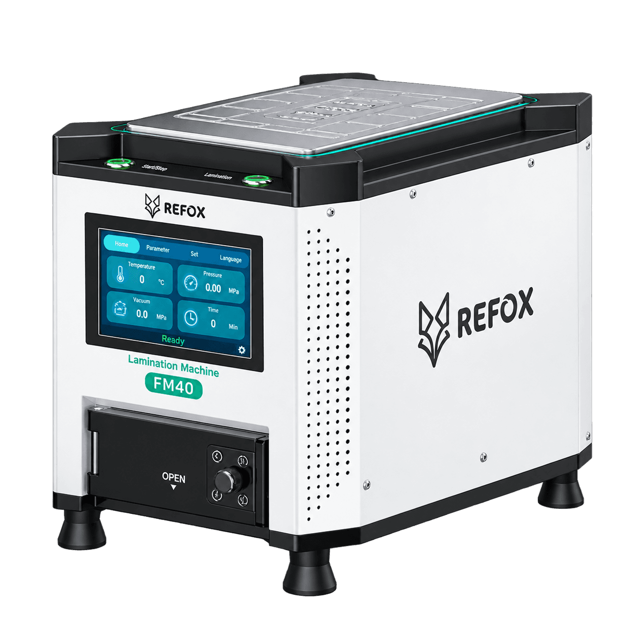 REFOX FM40 laminating and debubbling machine for all-in-one screen refurbishing